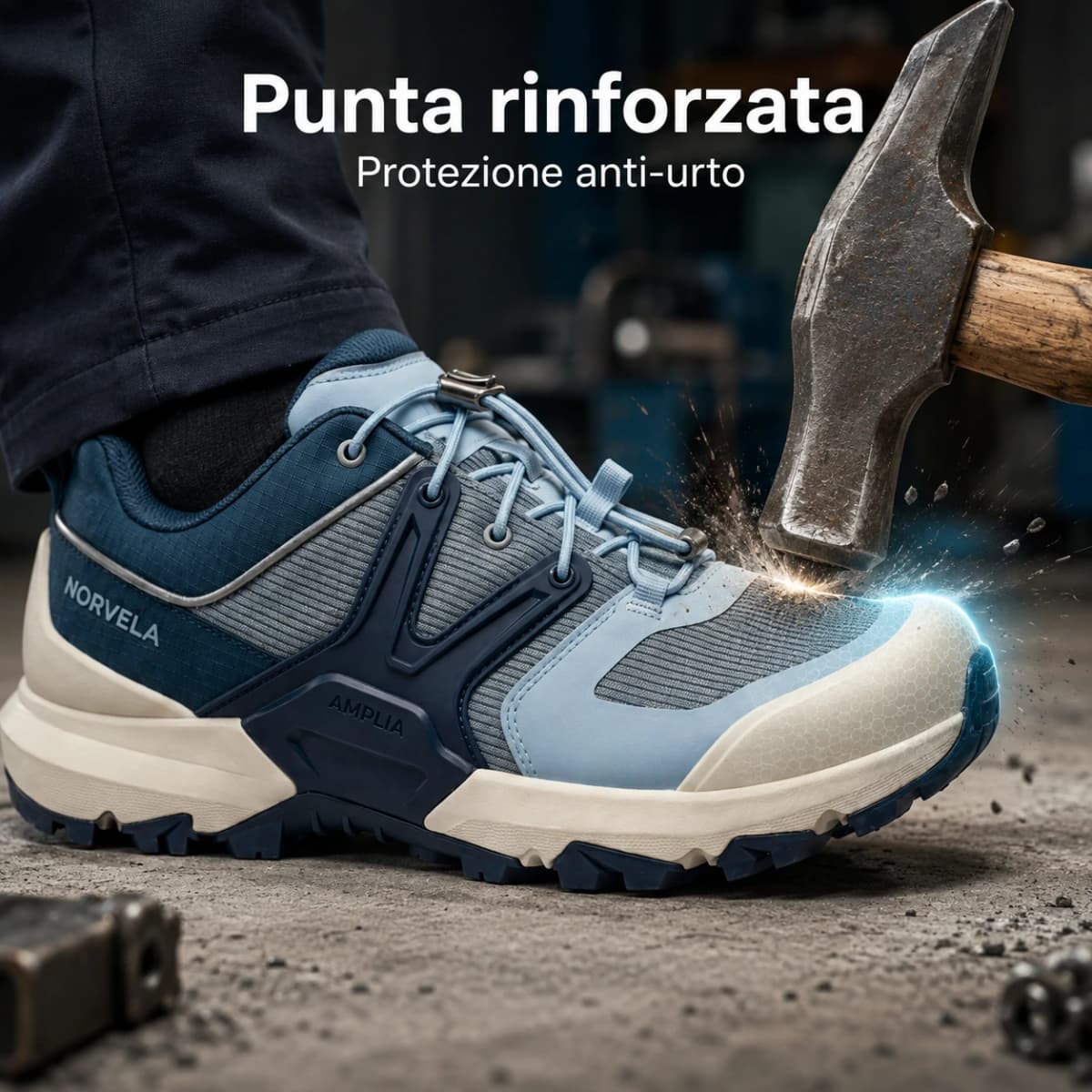 Puntale e tallone rinforzati